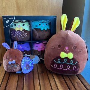 NWT Chocolate Bunny SET Squishmallows FTM Dinora & Tandy Select Series rabbit